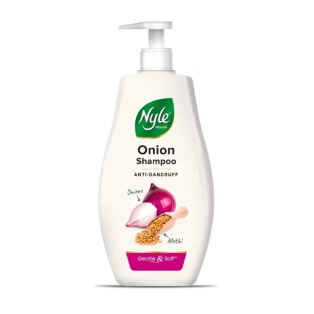 Nyle Naturals Anti Dandruff Onion Shampoo|For Dandruff Free Hair |Enriched With Onion & Fenugreek |Gentle & Soft Shampoo For Men & Women, 400ml
