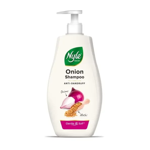 Nyle Naturals Anti Dandruff Onion Shampoo|For Dandruff Free Hair |Enriched With Onion & Fenugreek |Gentle & Soft Shampoo For Men & Women, 400ml, Herbkart8t751sA4ndWHfL.webp, Herbkart8t751sA4ndWHfL