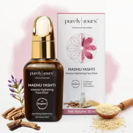 Purely Yours MADHU YASHTI Anti Aging Ayurvedic Face Serum | Helps in Boosting Collagen | Reduces Signs of Aging like Fine Lines & Wrinkles |Deeply Hydrates Dry Skin | All Skin Type | 30 ML(Pack of 1)