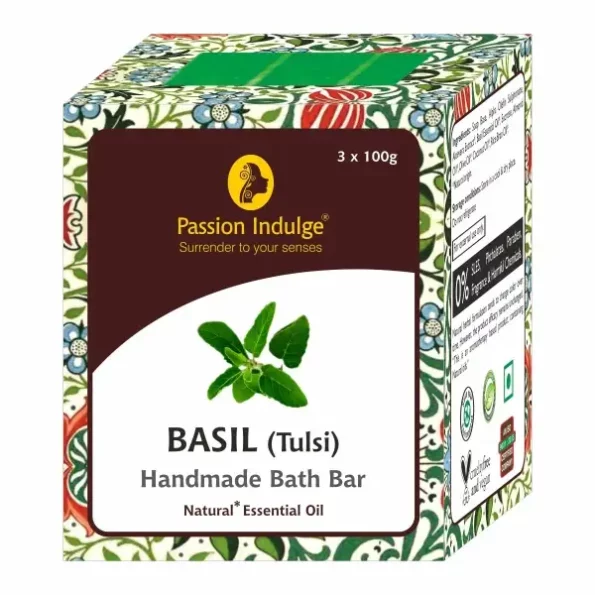 Passion Indulge Handmade Soap Basil Natural Bath Bar - Pack of 3, Herbkart8t771v8JWaoFjL.webp, Herbkart8t771v8JWaoFjL