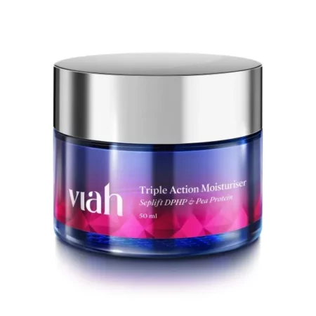 Viah Triple Action Moisturiser for Anti Ageing, Tightening, Wrinkle Smoothing & Glowing Skin | Resculpts, Rejuvenates & Firms Aging Skin with Skin Repair, Deep Hydration, Pollution Defense - 50 ml