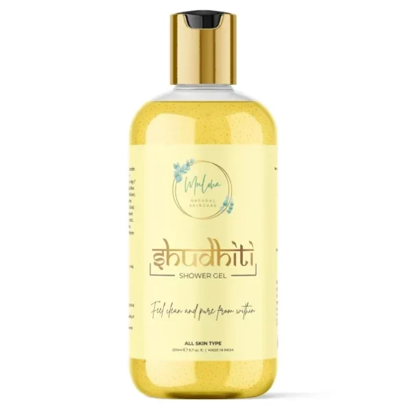 MULOHA Haldi and Chandan Shower Gel with Kesar Beads - 200ml available on Herbkart