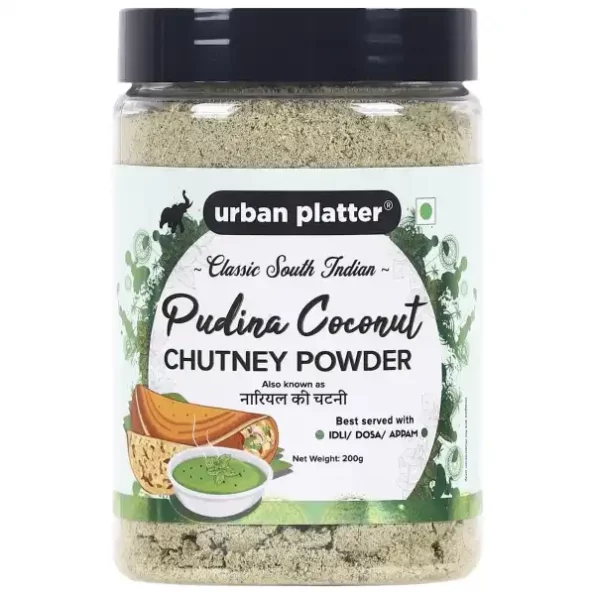 Urban Platter South Indian Style Instant Pudina (Mint) Coconut Chutney Powder, 200g available on Herbkart