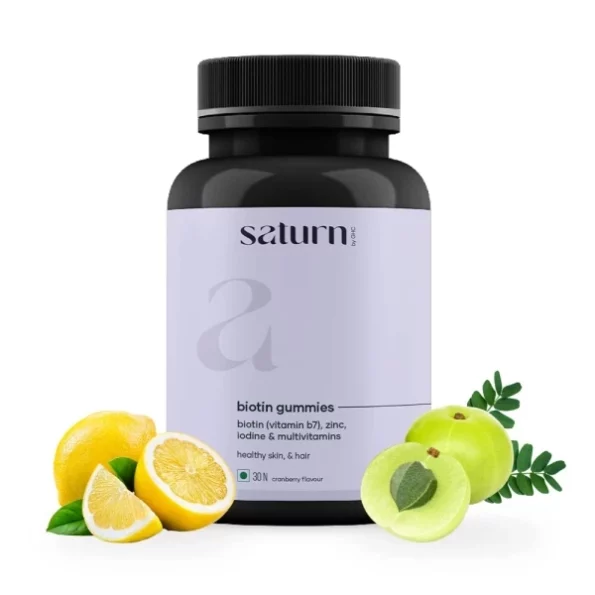 Saturn by GHC Biotin Hair Gummies - 30 Gummies available on Herbkart