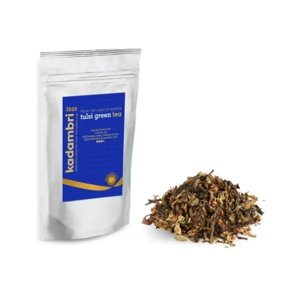 Kadambri Teas Tulsi Green Tea (100 grams) available on Herbkart