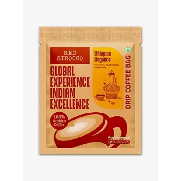 Red Sirocco Ethiopian Elegance Drip Coffee 10 g - Pack of 10 available on Herbkart