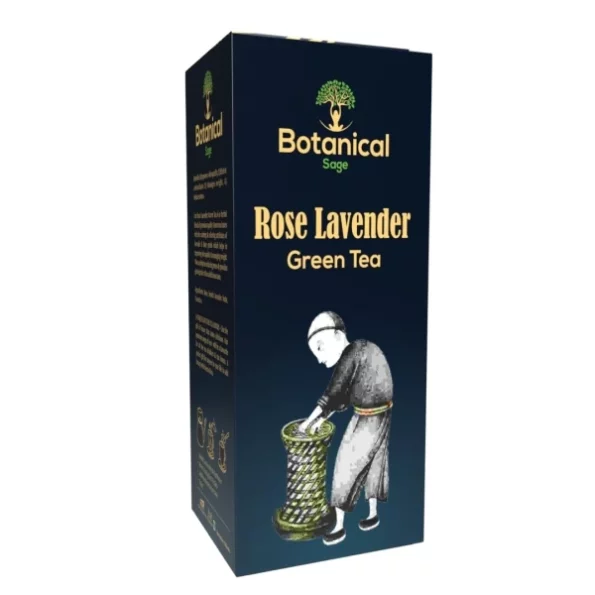 Botanical Sage Rose Lavender Green tea 15 Pyramid Teabags available on Herbkart