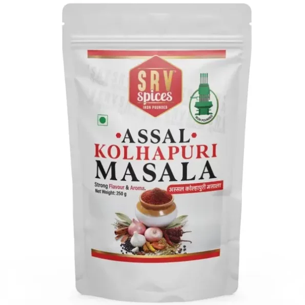 SRV Spices Iron Pounded Assal Kolhapuri Masala (250G) available on Herbkart