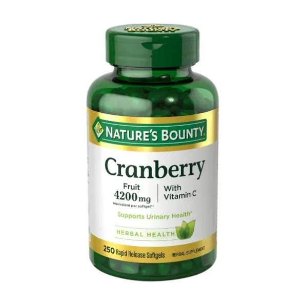 Natures Bounty Cranberry Softgels, 250 Count available on Herbkart