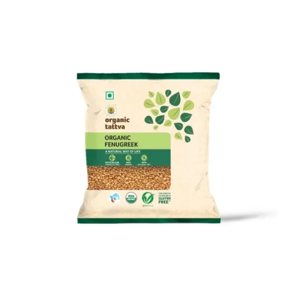 Organic Tattva, Organic Whole Fenugreek Seeds 100 Gram, Quality Indian Spice, Fresh Natural Whole Methi Dana available on Herbkart