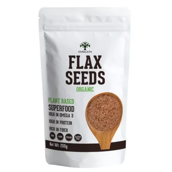 Vanalaya Raw Unroasted Flax Seeds - 250g available on Herbkart