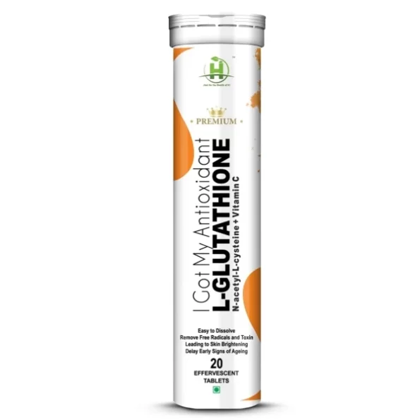 Healthy Nutrition L-Glutathione 600Mg With Vitamin C -20 Effervescent Tablets available on Herbkart