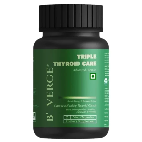 BVERGE Thyroid Supplement - Triple Thyroid Care 7 Veg Capsules available on Herbkart