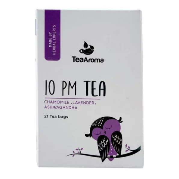 Tea Aroma - 10 Pm Tea Bags, Calm & Compose Sleep, 21 Tea Bags available on Herbkart