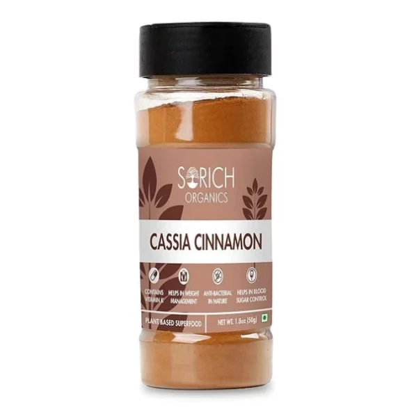 Sorich Organics Cassia Cinnamon Powder 50gm available on Herbkart