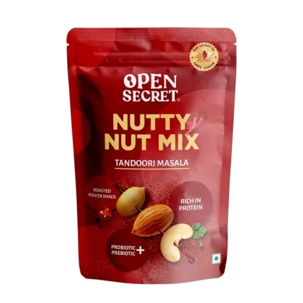 Open Secret 100% Natural and Premium Healthy Tandoori Mix Dry Fruits and Nuts (135g) available on Herbkart