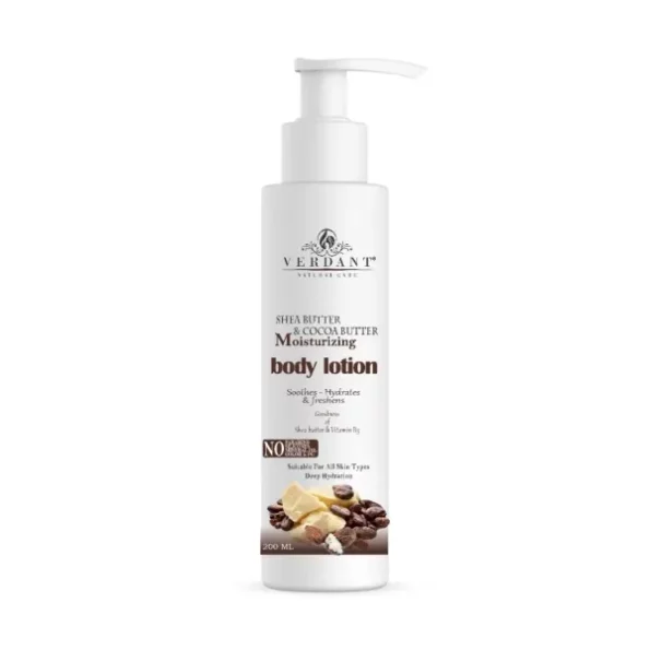 Verdant Cocoa Body Lotion with Aloe Vera & Vitamin B3 | Deep Hydration & 24 hr Nourishing Cocoa Butter Moisturizer | Moisturizing Body Lotion | Cocoa Shea Butter Body Lotion | Paraben, Silicones & Mineral Oil Free - 200ml, Herbkart8t751cUoHyp3iL.webp, Herbkart8t751cUoHyp3iL