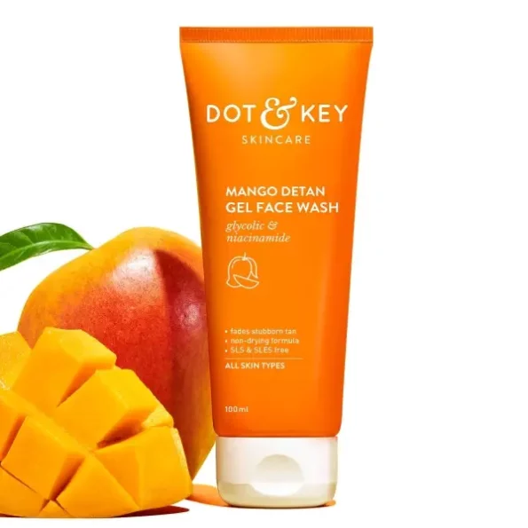 Dot & Key Mango Detan Gel Face Wash, 100ml available on Herbkart