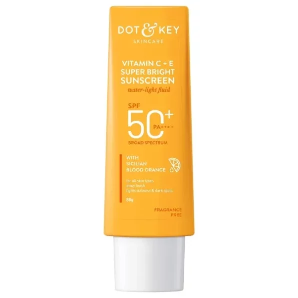 Dot & Key Vitamin C + E Super Bright Sunscreen SPF 50, 80g available on Herbkart