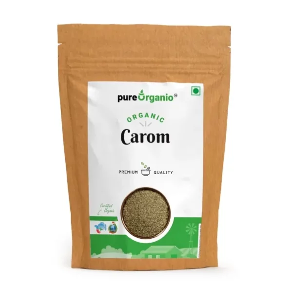 Pure Organio Certified Organic Carom Seeds Ajwain - 350 Gm available on Herbkart