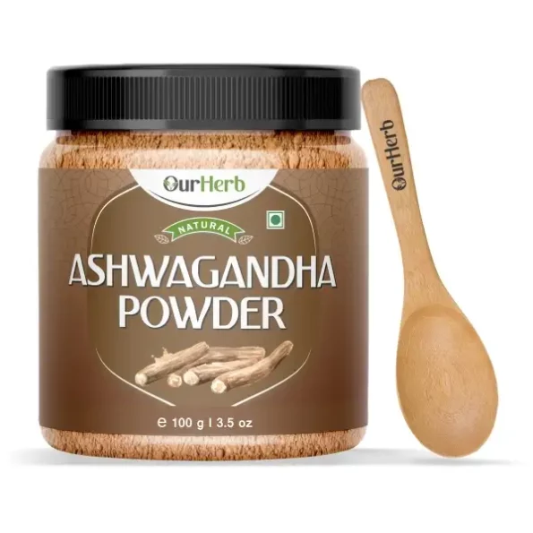 OurHerb Pure & Natural Ashwagandha Powder 100g available on Herbkart