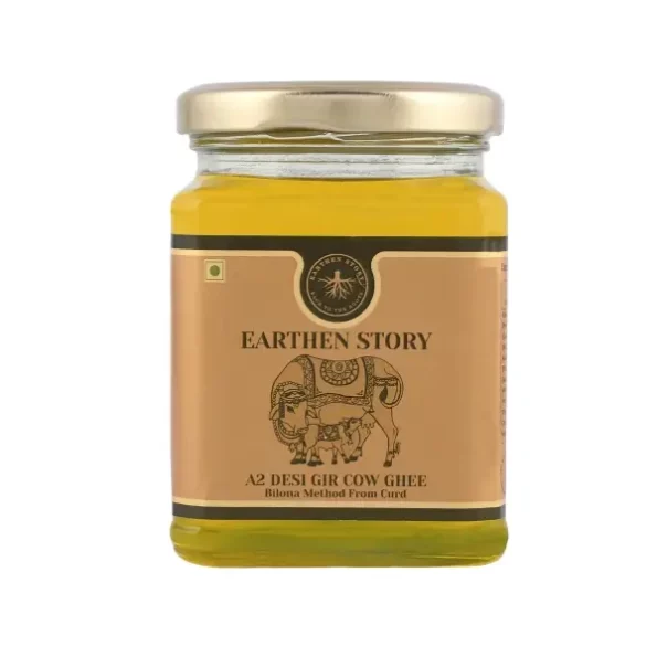 Earthen Story A2 desi Gir Cow Ghee 250ml available on Herbkart