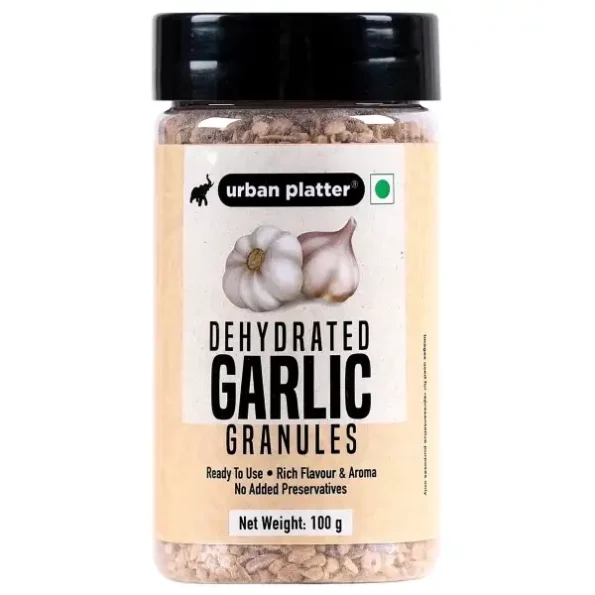 Urban Platter Dehydrated Garlic Granules Shaker Jar, 100g available on Herbkart