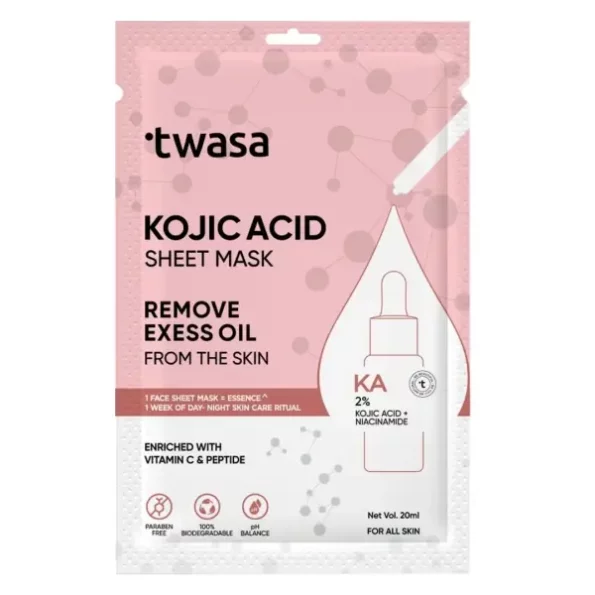 Twasa 2% Kojic Acid Serum Sheet Mask available on Herbkart