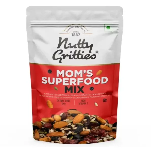 Nutty Gritties Moms Superfood Healthy Trail Mix 200g available on Herbkart