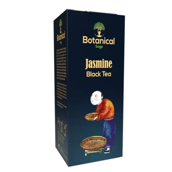 Botanical Sage Jasmine Black Tea 30 Pyramid Teabags available on Herbkart