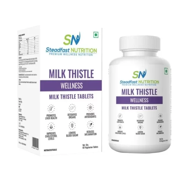 Steadfast Nutrition Milk Thistle Liver Detox Supplement Tablets 60 Veg Tablets available on Herbkart