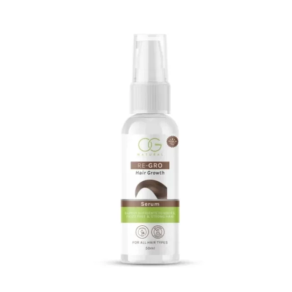 OG BEAUTY Natural ReGro Hair Growth Serum | Nourishing Blend of 4 Oils for Soft, Silky & Healthy Hair | Lightweight, Non-Greasy Formula, Heat & Humidity Protection | Paraben-Free - 50ml, Herbkart8t761rhpILoFHL.webp, Herbkart8t761rhpILoFHL