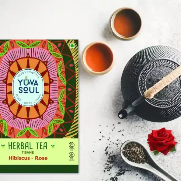 YUVA SOUL Hibiscus - Rose Tea - 75 Grams available on Herbkart