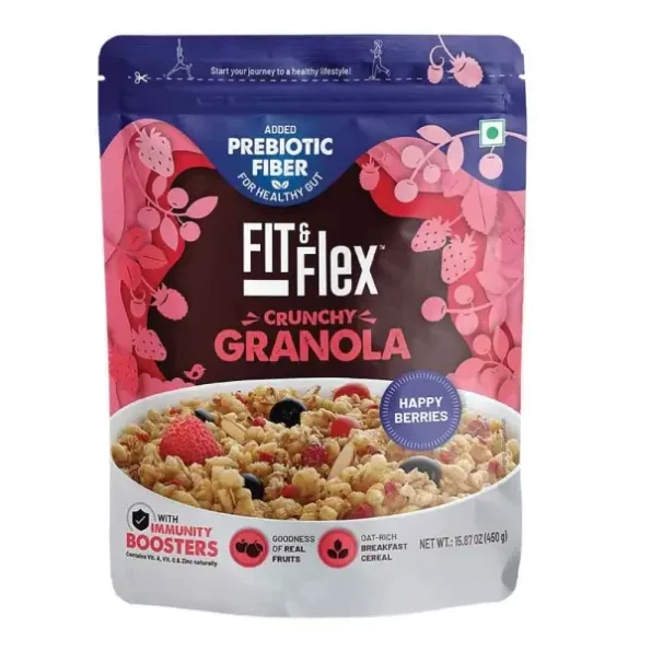 Fit & Flex Baked Crunchy Granola | Happy Berries 450 GM, Herbkart8t761nvXjs20J0L.webp, Herbkart8t761nvXjs20J0L