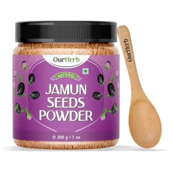 OurHerb Pure & Natural Jamun Seeds Powder - 200g available on Herbkart