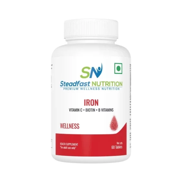 Steadfast Nutrition Iron - 60 Vegetarian Tablets available on Herbkart