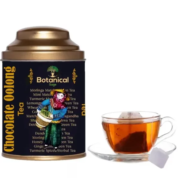 Botanical Sage - Chocolate Oolong Tea 30 Pyramid Teabags available on Herbkart