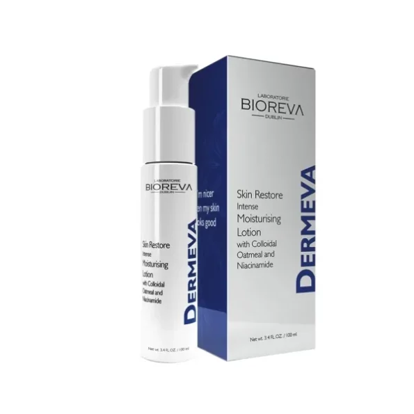 Bioreva Dermeva Moisturising Body Lotion with Colloidal Oat and Niacinamide, Shea & Mango Butter, 100 ml available on Herbkart