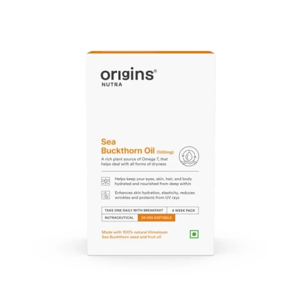 Origins Nutra Sea Buckthorn Oil 28 Capsules available on Herbkart