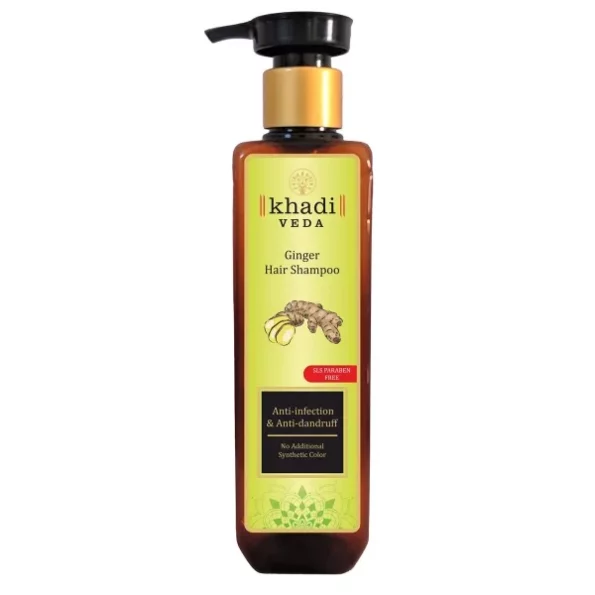 Khadi Veda Shampoo Ginger for Anti-infection & Anti-dandruff - 200 ml available on Herbkart