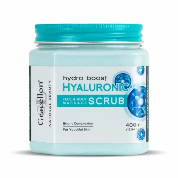 Gracellon Hydro Boost Hyaluronic Acid Face and Body Massage Scrub available on Herbkart