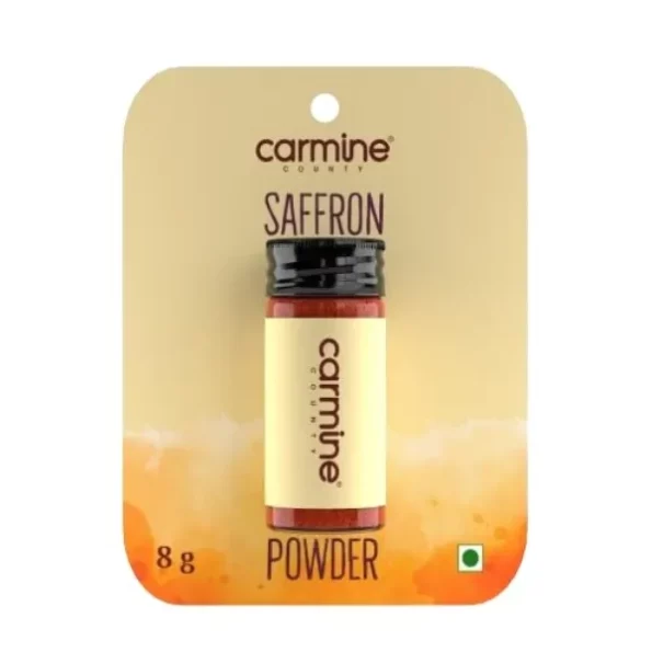 Carmine County Premium Saffron Powder - Powdered Sun Dried Natural Saffron (8 g) available on Herbkart