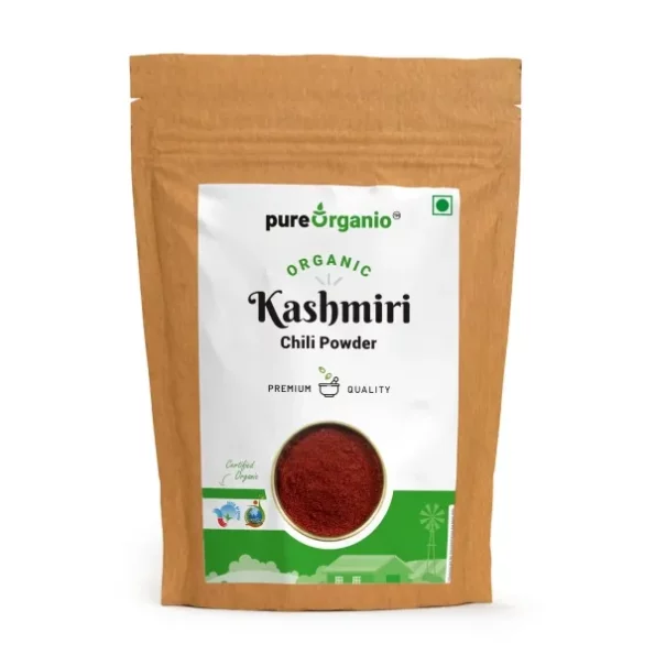 Pure Organio Organic Kashmiri Chilli Powder (350 Gm) available on Herbkart