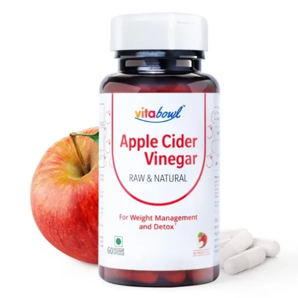 Vitabowl Apple Cider Vinegar (ACV) Capsules with Mother (60 Count) available on Herbkart