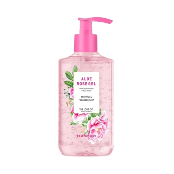 THE LOVE CO. Aloe Vera & Rose Water Gel - 250ml, Herbkart8t751VwDuBkKNL.webp, Herbkart8t751VwDuBkKNL