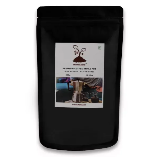 MokkaFarms Premium Moka Pot Coffee (350g) available on Herbkart