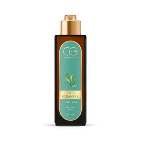 OG BEAUTY Ayurveda Anti Acne Face Cleanser | Enriched with Tea Tree & Neem Extract | Reduces Acne & Blemishes | Suitable for All Skin Types | 100 ML, Herbkart8t761G20P489s3L.webp, Herbkart8t761G20P489s3L