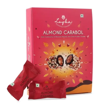 Loyka Almond Brittle Pops - 14 pcs | Premium Chocolate Gift Hamper | Choco & Nut Dryfruit Delicacy | Roasted California Almonds (45%), Dark Choco & Salted Caramel | Any-time snack