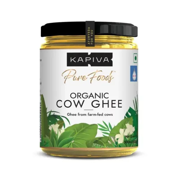 Kapiva 100% Organic Ghee | 500ml | Pure & Nutritious Ghee for Cooking | Herbkart available on Herbkart