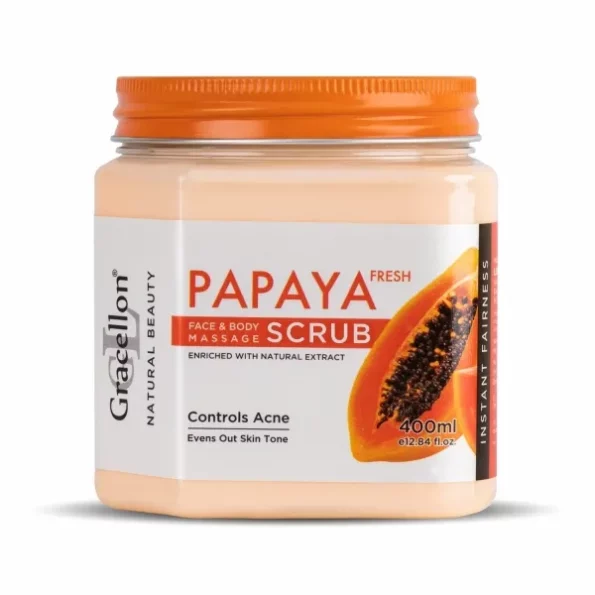 Gracellon Papaya Fresh Face & Body Massage Scrub, Herbkart8t761QI2w62rLL.webp, Herbkart8t761QI2w62rLL